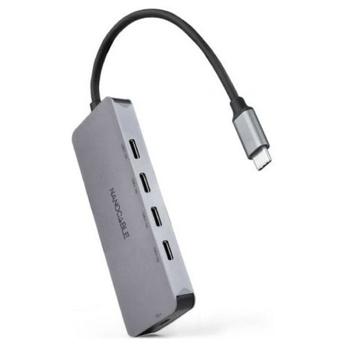 Nanocable HUB USB-C/M a 4xUSB-C/H + USB-C PD 100W