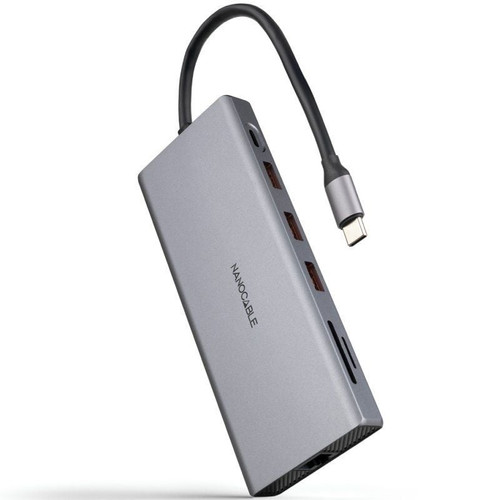 Nanocable Hub 12en1 USB-A/C+HDMI+DP+RJ45+TF+SD+AU-IA11 Nanocable Hub 12en1 USB-A/C+HDMI+DP+RJ45+TF+SD+AU