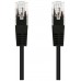 CABLE RED LATIGUILLO RJ45 CAT.6 UTP AWG24, 0.30M NEGRO NANOCABLE