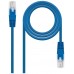 CABLE RED LATIGUILLO RJ45 CAT.6 UTP AWG24, 0.30M AZUL NANOCABLE