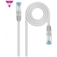 CABLE RED LATIGUILLO RJ45 CAT.7 LSZH SFTP PIMF AWG26 0.5M NANOCABLE BLANCO
