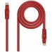 CABLE RED LATIGUILLO RJ45 CAT.6A LSZH UTP AWG24, 0.30M ROJO NANOCABLE