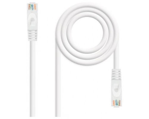 CABLE RED LATIGUILLO RJ45 CAT.6A LSZH UTP AWG24, 0.30M BLANCO NANOCABLE