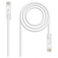 CABLE RED LATIGUILLO RJ45 CAT.6A LSZH UTP AWG24, 1M BLANCO NANOCABLE