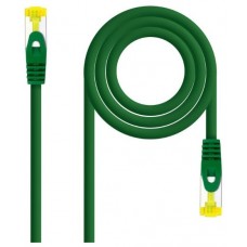 CABLE RED LATIGUILLO RJ45 CAT.6A LSZH SFTP AWG26, 0.30M VERDE NANOCABLE
