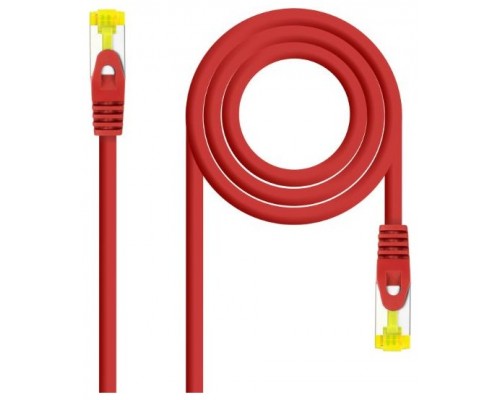 CABLE RED LATIGUILLO RJ45 CAT.6A LSZH SFTP AWG26, 0.30M ROJO NANOCABLE