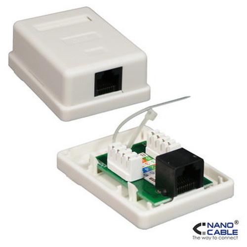 ROSETA DE SUPERFICIE PARA RJ45 CAT.6 FTP 1 TOMA-CN1 ROSETA DE SUPERFICIE PARA RJ45 CAT.6 FTP 1 TOMA
