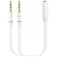 Cable audio 1xjack - 3.5 a 2xjack - 3.5 nanocable
