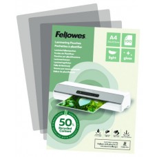 PACK 100 FUNDAS DE PLASTIFICAR RECICLADAS BRILLO A4 FELLOWES 100142987 (Espera 4 dias)-SX2 PACK 100 FUNDAS DE PLASTIFICAR RECICLADAS BRILLO A4 FELLOWES 100142987 (Espera 4 dias)