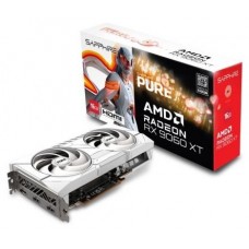VGA SAPPHIRE PURE RX 9060 XT GAMING OC,AMD,RX9060XT,16GB,GDDR6,128BIT,2HDMI+2DP,ARGB,COLOR BLANCO (3 VENTILADORES) (Espera 4 dias)