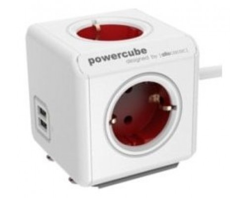 Powercube Original 2 Usb + 4 Tomas Corriente  3metros