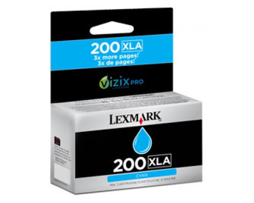 Lexmark Cartucho de tinta cian Alto Rendimiento 200XLA