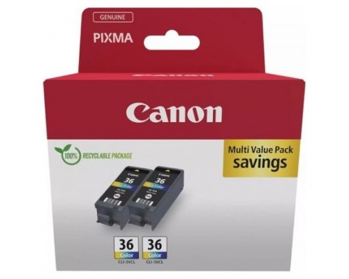 CARTUCHO DE TINTA CANON-36 TRI TWINPACK