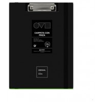 CARPETA A4 TAPA POLYFOAM CON PINZA SUPERIOR UNEQUAL MINIMAL NEGRO GRAFOPLAS 1550910 (Espera 4 dias)