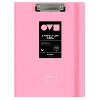 CARPETA A4 TAPA POLYFOAM CON PINZA SUPERIOR UNEQUAL MINIMAL ROSA GRAFOPLAS 1550953 (Espera 4 dias)