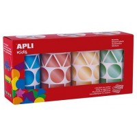 APLI PAQ.4 ROLLOS GOMETS GEOMETRICOS DIAM 20MM COLORES METALIZADOS