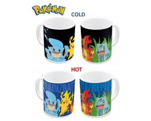 TAZA TÉRMICA SQUIRTLE, PIKACHU, CHARMANDER Y BULBASUR 325 ML STOR REDSTRING 20002