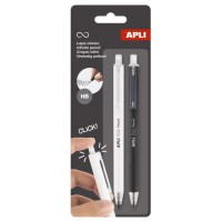 PACK 2 LAPICES RETRACTIL INFINITO NEGRO/BLANCO APLI 20064 (Espera 4 dias)-1SX PACK 2 LAPICES RETRACTIL INFINITO NEGRO/BLANCO APLI 20064 (Espera 4 dias)