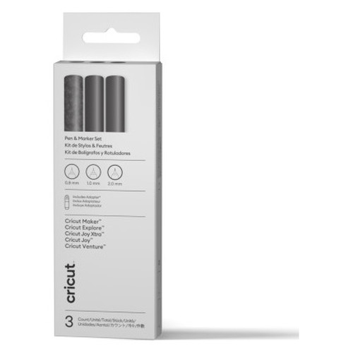 CRICUT ROTULADORES METALIZADOS PERMANENTES DE 1,0 MM, DORADO/PLATA/COBRE (3 UDS.) + ADAPTADOR-MR2 CRICUT ROTULADORES METALIZADOS PERMANENTES DE 1,0 MM, DORADO/PLATA/COBRE (3 UDS.) + ADAPTADOR