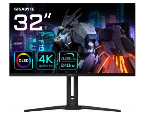 AORUS FO32U2 pantalla para PC 80 cm (31.5") 3840 x 2160 Pixeles 4K Ultra HD OLED Negro