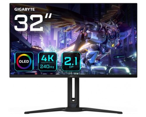 AORUS FO32U2P pantalla para PC 80 cm (31.5") 3840 x 2160 Pixeles 4K Ultra HD OLED Negro