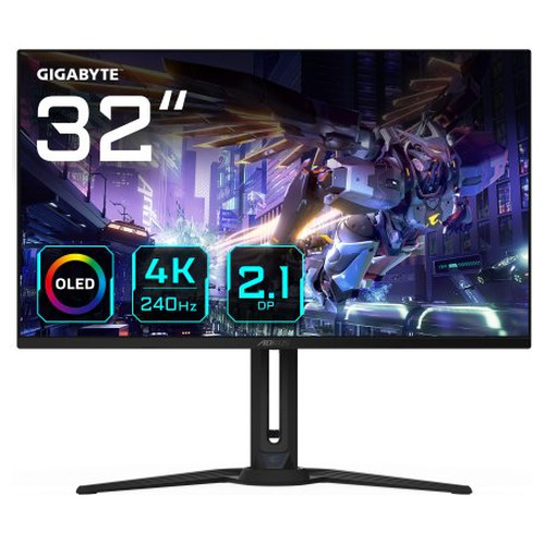 AORUS FO32U2P pantalla para PC 80 cm (31.5") 3840 x 2160 Pixeles 4K Ultra HD OLED Negro