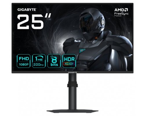 GIGABYTE G25F2 Monitor Gaming 24,5" FHD – 1920 x 1080, 200Hz, 1ms, 300 cd/m², DisplayHDR 10, HDMI 2.0, DisplayPort 1.4