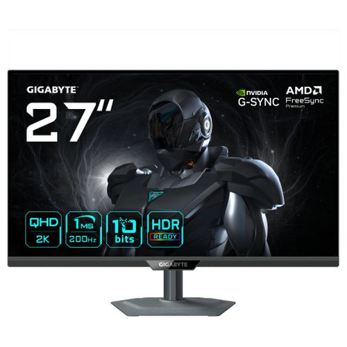 GIGABYTE G27Q2 Monitor Gaming 27” 2K QHD - 2560 x 1440, 200Hz, 1ms, 350 cd/m², Compatible con G-Sync, FreeSync Premium, HDR10, HDMI 2.0, DisplayPort 1.4-MR23 GIGABYTE G27Q2 Monitor Gaming 27” 2K QHD - 2560 x 1440, 200Hz, 1ms, 350 cd/m², Compatible con G-Sync, FreeSync Premium, HDR10, HDMI 2.0, DisplayPort 1.4