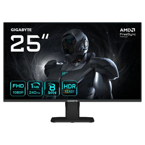MONITOR GIGABYTE 25" GS25F2A,SS IPS,1920X1080(FHD),0.09PP,1000:1,1MS,240HZ,2HDMI+1DP,ALTAVOCES