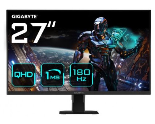 GIGABYTE GS27QA 27" Monitor de Juego QHD - 2560 x 1440 (QHD), 180Hz, 1ms, 300 cd/m2, FreeSync, HDR Ready, HDMI 2.0, Displayport 1.4