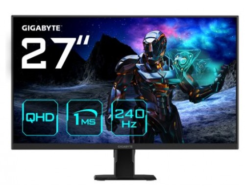 GIGABYTE Monitor de juego GS27Q X 27" QHD - 2560 x 1440 (QHD), 240Hz, 1ms, 250 cd/m², FreeSync Premium Pro, compatible con HDR, HDMI 2.0, DisplayPort 1.4