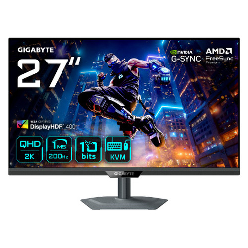 GIGABYTE M27Q2 QD Monitor Gaming 27” QHD - 2560 x 1440, 200Hz, 1ms, 350 cd/m², FreeSync Premium, Display HDR400, HDMI 2.0, DisplayPort 1.4-MR34 GIGABYTE M27Q2 QD Monitor Gaming 27” QHD - 2560 x 1440, 200Hz, 1ms, 350 cd/m², FreeSync Premium, Display HDR400, HDMI 2.0, DisplayPort 1.4
