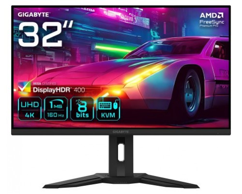 GIGABYTE M32UP 31.5" Monitor de juego UHD - 3840 x 2160, 160 Hz, 1 ms, 350 cd/m², AMD FreeSync Premium Pro, DisplayHDR 400, HDMI 2.1, Displayport 1.4