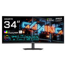 GIGABYTE MO34WQC36 Monitor Gaming Curvo 34&rdquo; WQHD - 3440 x 1440, 360Hz, 0.03ms, KVM, 300 cd/m&sup2;, FreeSync Premium Pro, DisplayHDR True Black 500, HDMI 2.1, DisplayPort 2.1