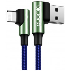 Cable Acodado USB 2.0 a Lightning Azul / Verde Biwond