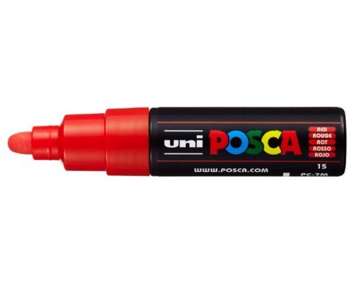 ROTULADOR NO PERMANENTE 4,5-5,5MM. PC-7M ROJO UNI-BALL 300178000 (MIN6) (Espera 4 dias)