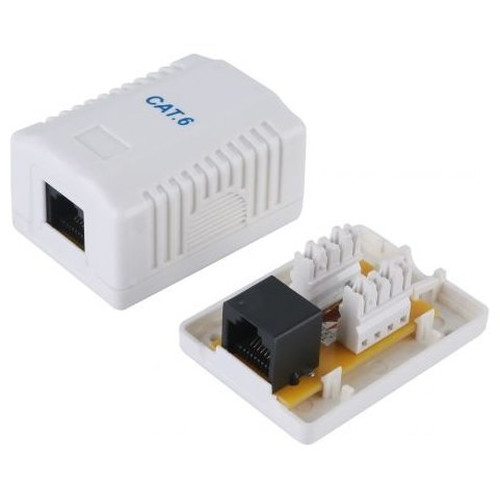 ROSETA DE SUPERFICIE CATEGORIA 6 1 HEMBRA RJ45 COLOR-DN1 ROSETA DE SUPERFICIE CATEGORIA 6 1 HEMBRA RJ45 COLOR