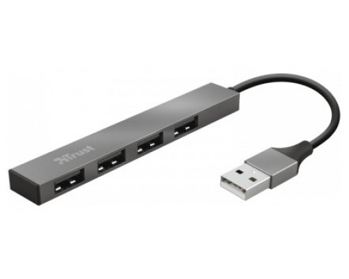 Hub Usb 2.0 Trust Halyx Aluminium A 4xusb-a 2.0