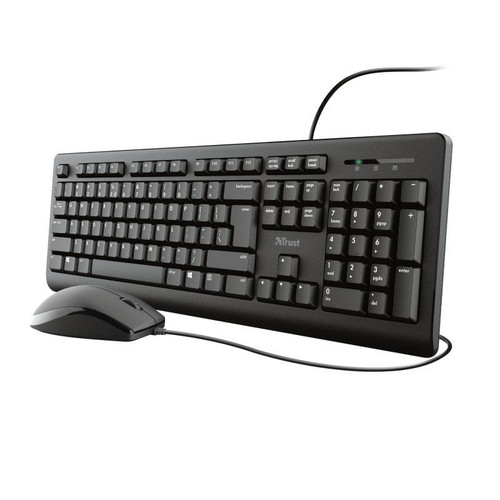 TECLADO Y MOUSE TRUST TKM-250 SILENCIOSO RESISTENTE A