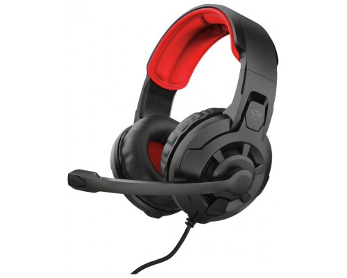 Trust GXT 411 Radius Auriculares Alámbrico Diadema Juego Negro, Rojo