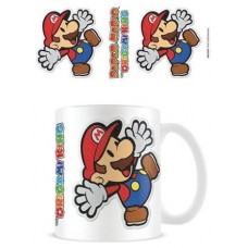 TAZA DESAYUNO SUPER MARIO PAPER MARIO PEGATINA PYRAMID REDSTRING MG26046