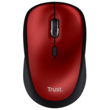 RATON OPTICO YVI+ WIRELESS SILENCIOSO ROJO TRUST (Espera 4 dias)