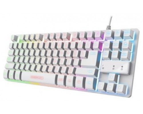 TECLADO GAMING GXT 833W THADO RGB BLANCO TRUST (Espera 4 dias)