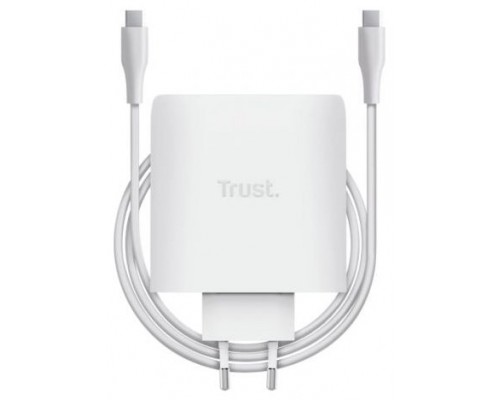 CARGADOR PARED/VIAJE 2xUSB-C 100W MAXO BLANCO TRUST (Espera 4 dias)