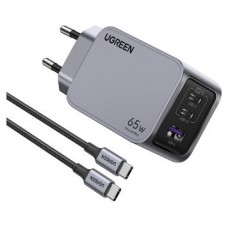Ugreen 25871 cargador de dispositivo móvil Universal Gris Corriente alterna Carga rápida Interior