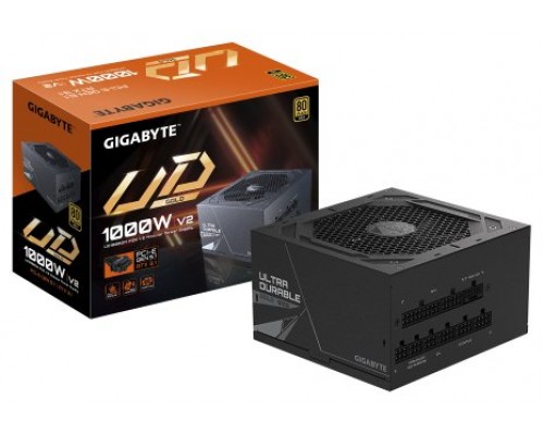 GIGABYTE UD1000GM PG5 V2 Fuente de Alimentación – PCIe Gen 5.1, 80 PLUS Gold, Diseño completamente modular, Ventilador de 120 mm, Compatible con ATX 3.1, Enchufe EU