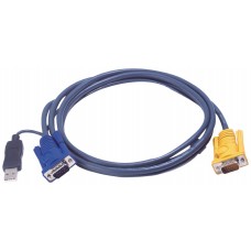 Aten 2L5202UP cable para video, teclado y ratón (kvm) Negro 1,8 m