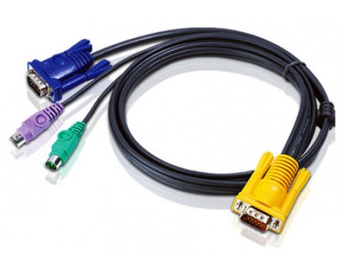 Aten 2L5206P cable para video, teclado y ratón (kvm) Negro 6 m