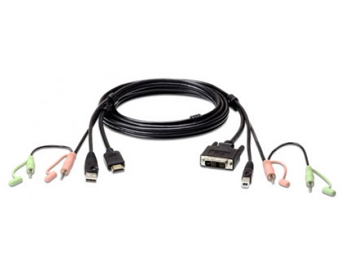 Aten 2L-7D02DH adaptador de cable HDMI DVI-D Negro