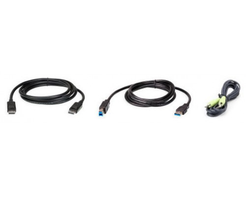 ATEN 2L-7D02UDPX3 cable para video, teclado y ratón (kvm) Negro 1,8 m